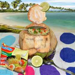 MIE KLAMUD (kelapa muda ) KUAH PEDAS